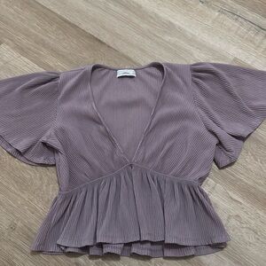 Urban outfitters purple crop blouse